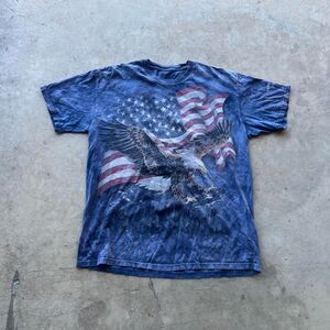 The Mountain Eagle USA tee tie die Mens size L Large
